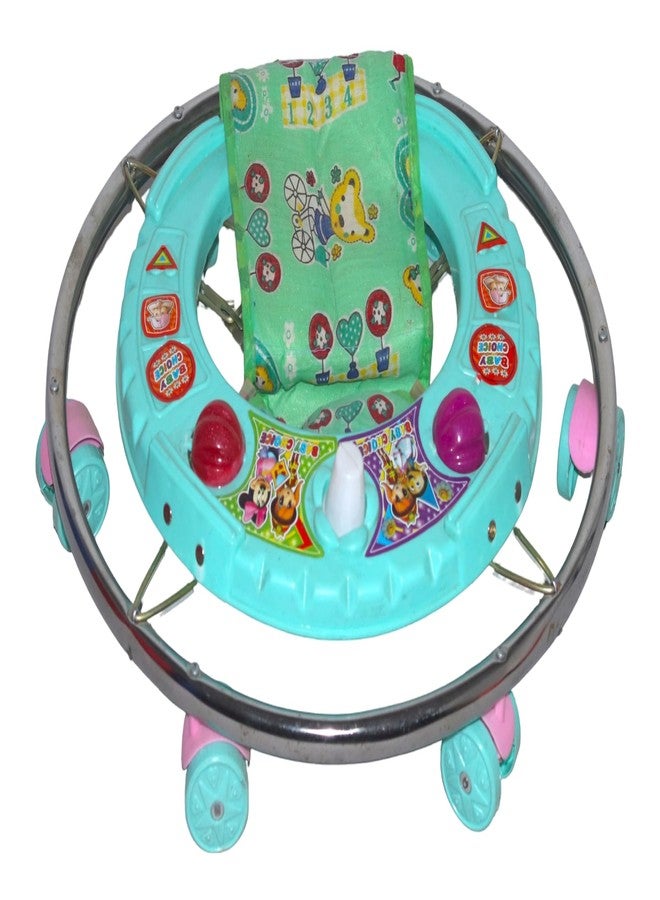 Evoshine Baby Round Walker for Kids | Toddler Walking Support for Boys & Girls | Safe, Sturdy, and Comfortable | Foldable for Easy Storage (Green) - Image 4