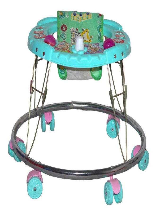 Evoshine Baby Round Walker for Kids | Toddler Walking Support for Boys & Girls | Safe, Sturdy, and Comfortable | Foldable for Easy Storage (Green) - Image 2