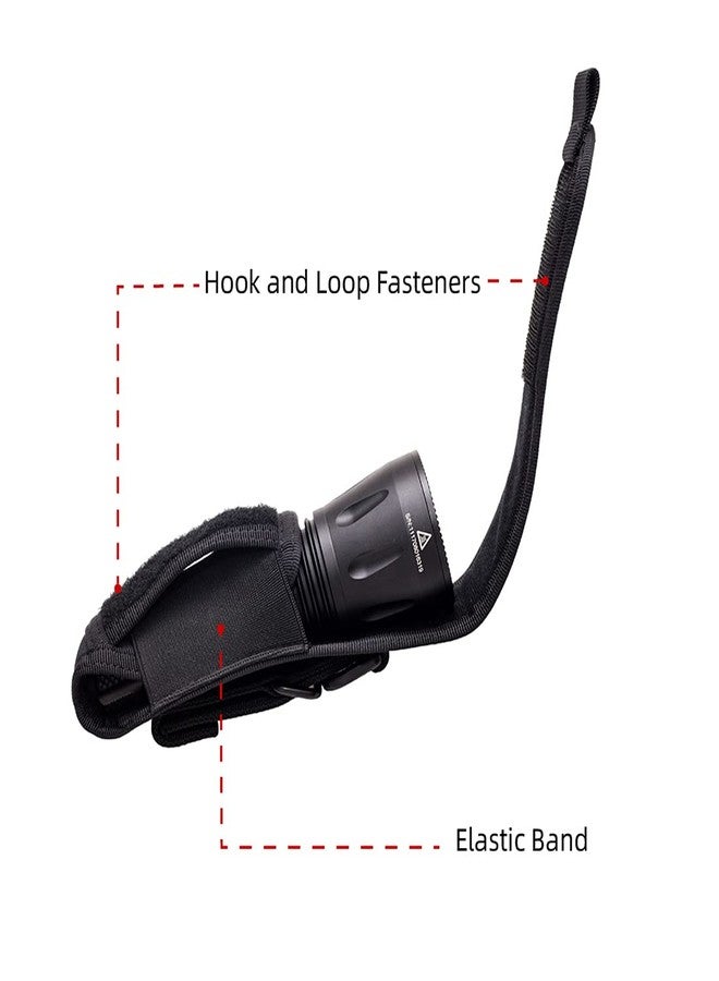 Weltool FH7 Nylon Flashlight Holster Tactical Pouches with Elastic Band,Hook and Loop Fasteners,Adjustable Size, MOLLE System - Image 5