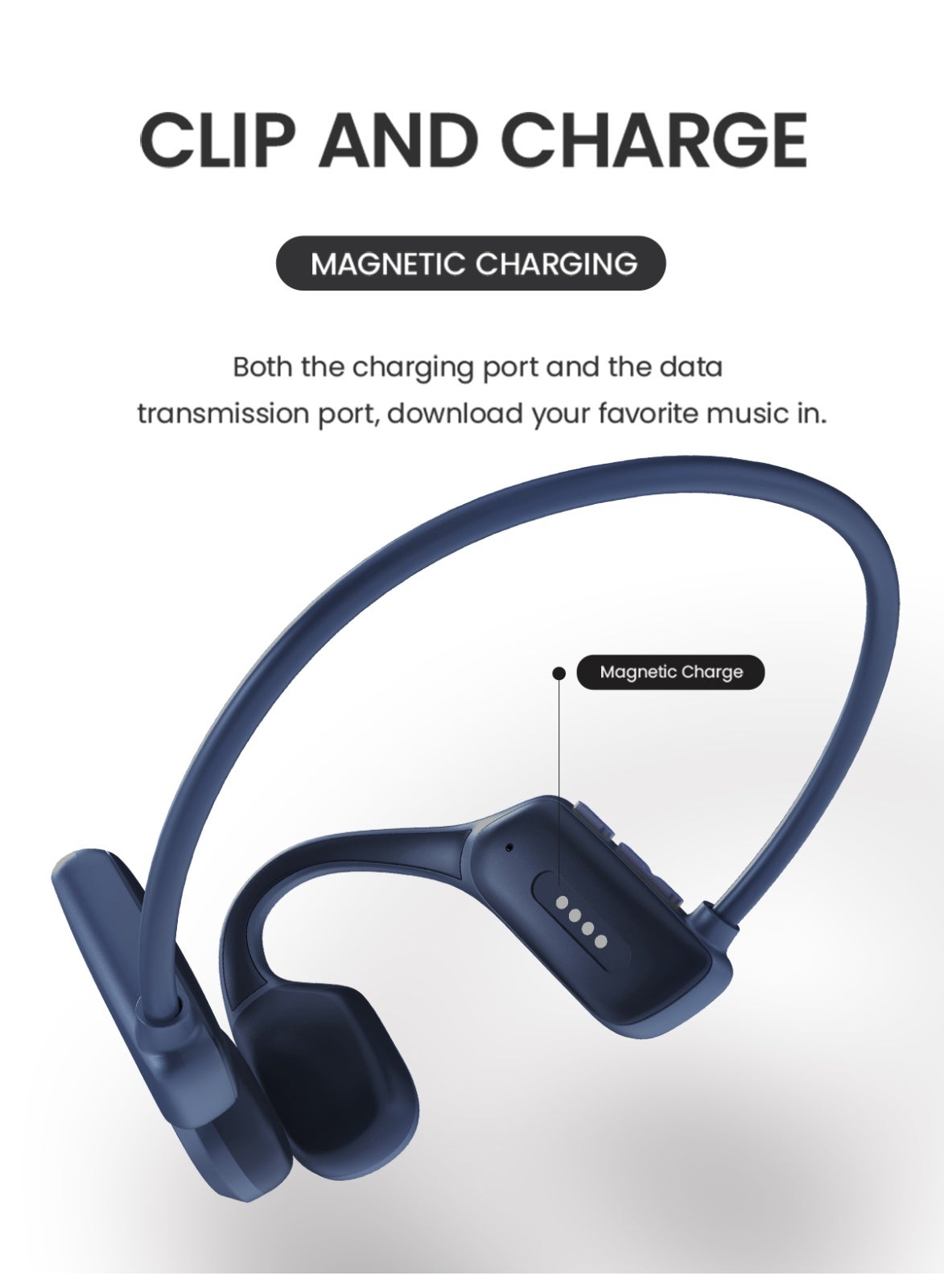 Zipforce Bone Conduction Headphones - Blue