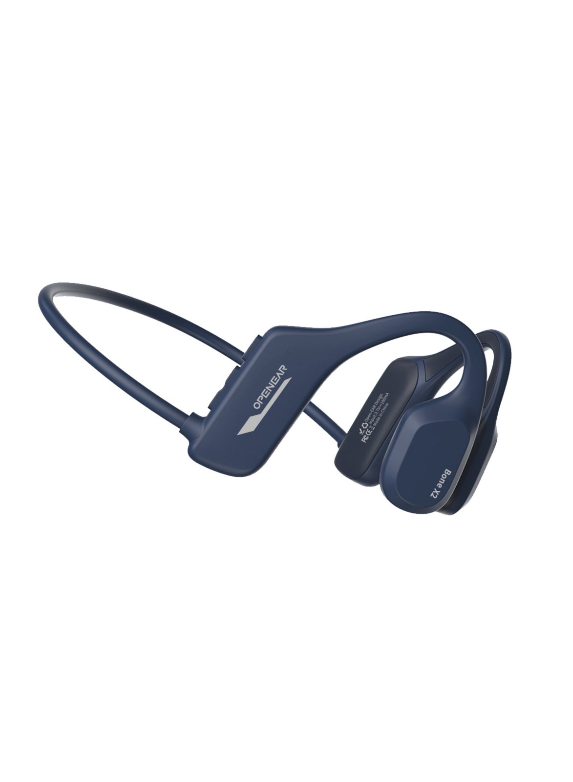 ZIPFORCE Open-Ear Bone Conduction Running Headphones, Bluetooth 5.3 Dual-Device Pairing, IP68 Waterproof Sport Headset, 16GB Memory For 4000 Songs Storage. , Wireless Earbuds for Jogging & Gym,Blue