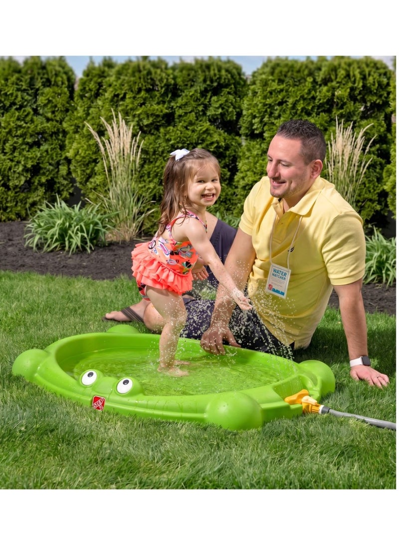 ستيب2 Water Bug Splash Pad & Sprinkler for Toddlers 3Y+ | 2-in-1 Outdoor Kids Water Play Pad with Garden Hose Attachment, 45° Spray & Easy Storage | Green - Image 1