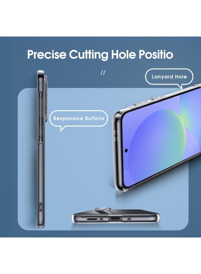 جراب متوافق مع Samsung Galaxy A56/A36، جراب شفاف من مادة TPU الناعمة، جراب مرن من السيليكون المقاوم للخدش، غطاء شفاف من مادة TPU لحماية الكاميرا - شفاف - Image 4