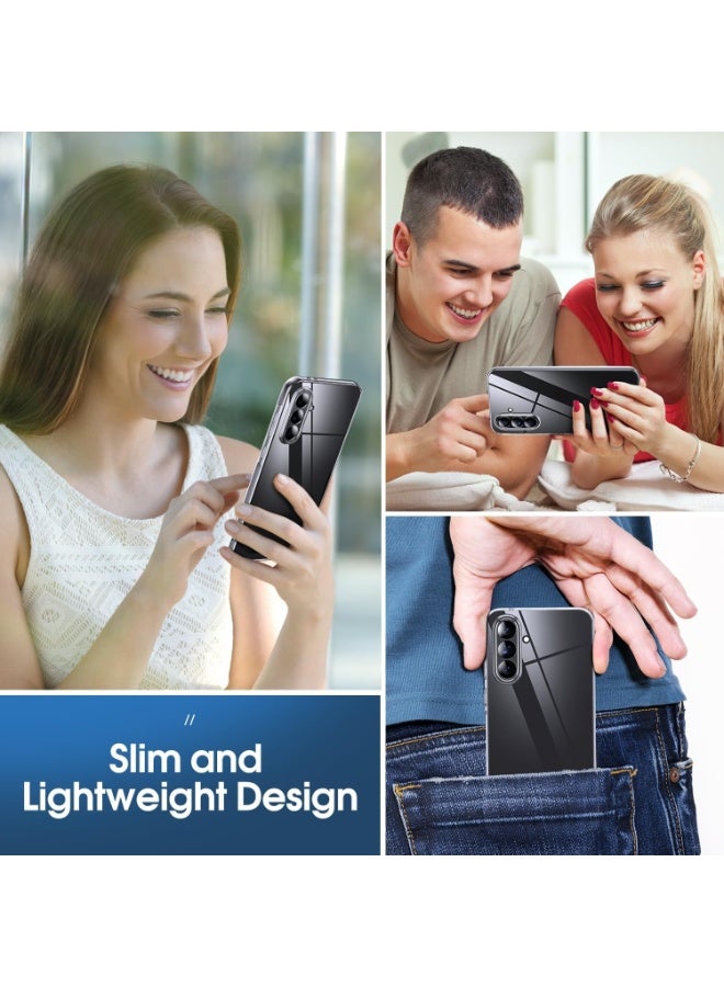 جراب متوافق مع Samsung Galaxy A56/A36، جراب شفاف من مادة TPU الناعمة، جراب مرن من السيليكون المقاوم للخدش، غطاء شفاف من مادة TPU لحماية الكاميرا - شفاف - Image 3