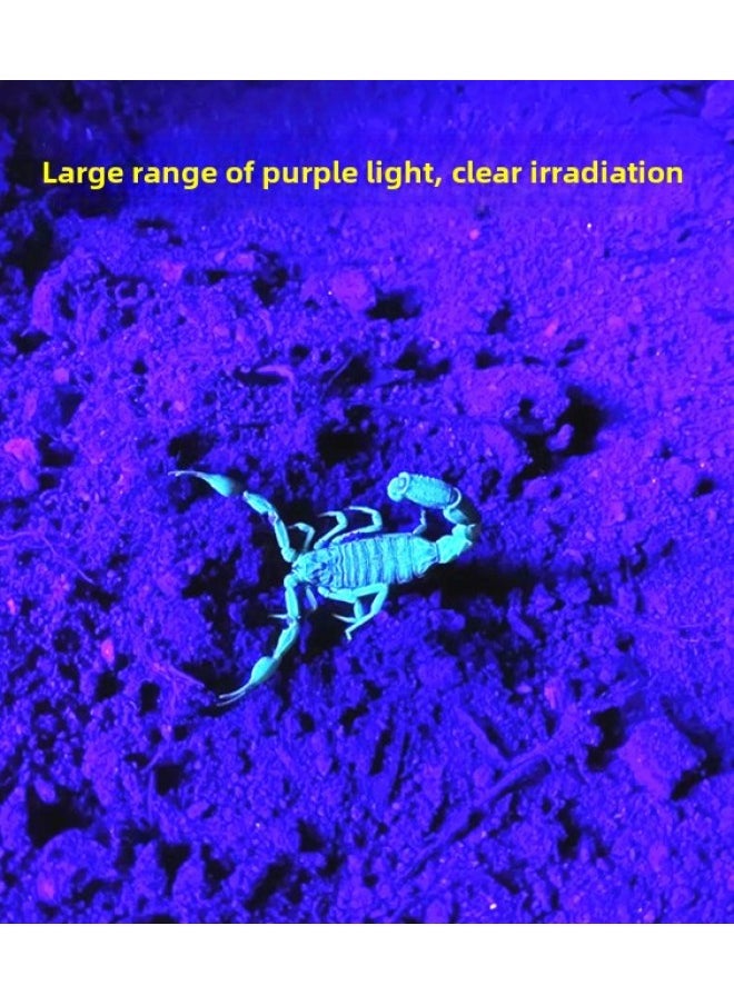Generic - Scorpion Lamp Breeding Special Purple Light Flashlight Scorpion With Bean Worm Strong Light Charging Portable 3000 Meters Lighting-Product Specifications:5 Rows Of 100 Lamp Beads White + Purple Light With Tweezers For 30 Hours - Image 1