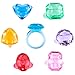 Niceup 150pcs Kids Plastic Gem Rings Bulk Toys Princess Party Favor Cupcake Topper Pinata Fillers Parade Throws Bulk Carnival Prizes Acrylic Gemstones Fake Jewel Treasure Toys Goodie Bag Fillers - Image 2
