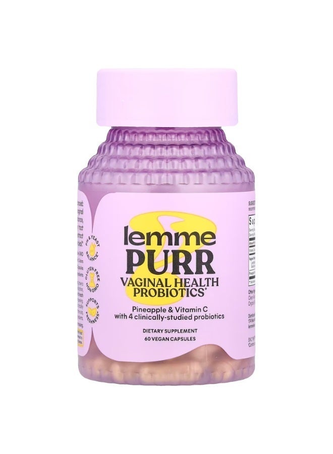 Lemme, Purr, Vaginal Health Probiotics, 60 Vegan Capsules - Image 1