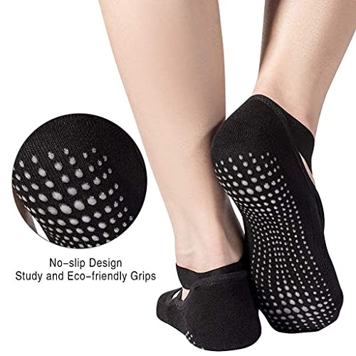 SWAMINE Yoga Socks & Colorful Yoga Socks for Women Non-Slip Grips & Straps, Ideal for Pilates, Pure Barre, Ballet, Dance, Barefoot Workout 1 pair(only) - Image 3