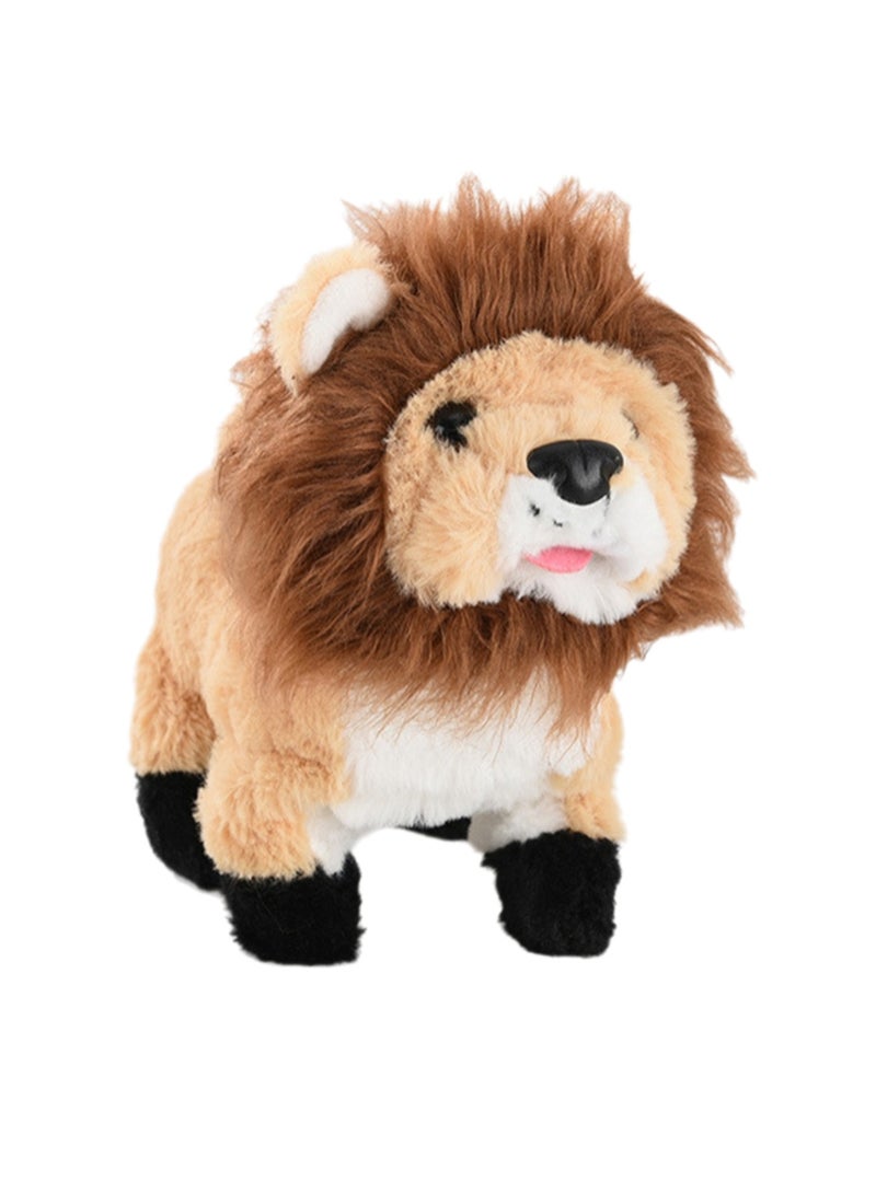 The Singing Lion Electronic Plush Toy Simulates The Sound Of The Call, Can Walk And Wag Its Tail, Plush Interactive Toy Suitable For Children And Babies - Image 1