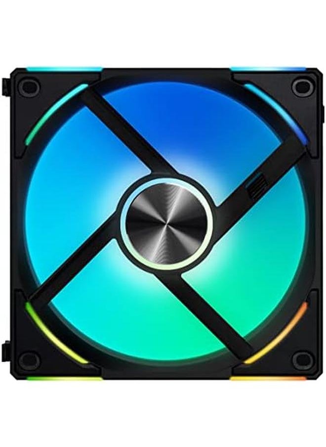 LIAN LI - Uni Fan Al120 V2 120Mm Black Triple Pack With Controller High Performance Quiet Daisy Chainable Pwm Case Fan With Addressable Rgb Lighting - Image 1
