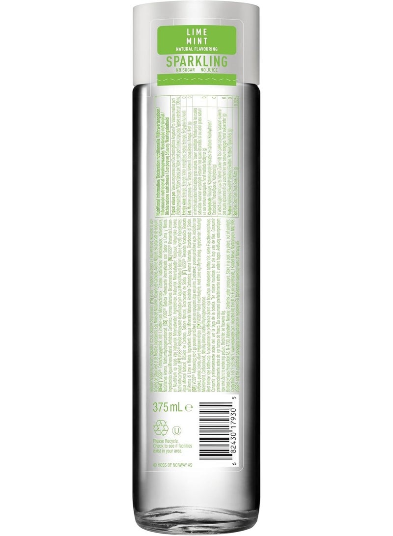 Voss Lime Mint Flavoured Sparkling Water, Pack of 12 x 375ml VOSS Original Glass Bottles, Zero Calories, No Sugar, Naturally Sourced - Image 4