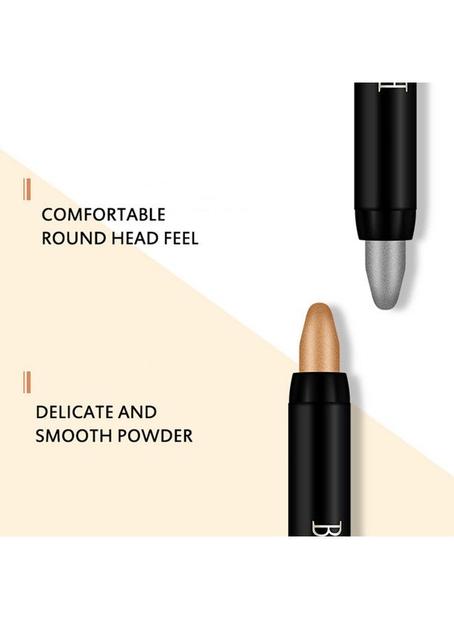 VolksRose 16 Colors Eyeshadow Shimmer Stick, Highlighter Eye Shadow Stick Set, Colorful Eyeshadow Pencil Crayon Creamy, Waterproof Pearly Sparkle Glitter Cream Stick Pen EyeLiner Makeup for Women - Image 3