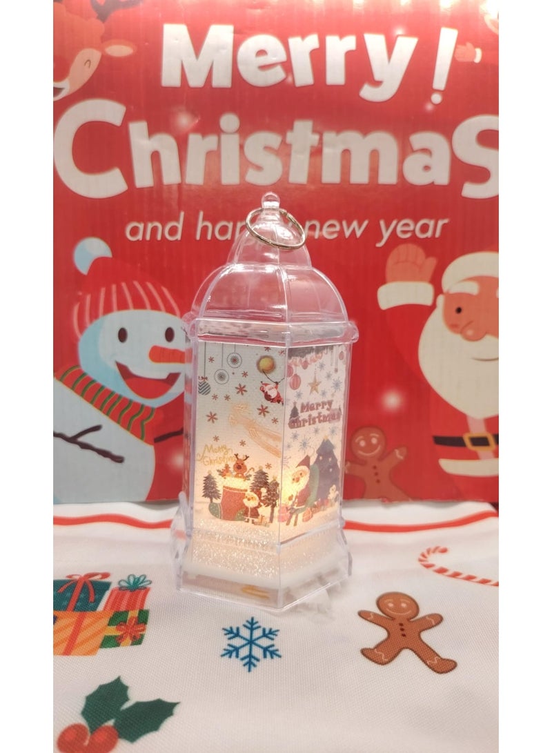 شنطة هدايا الكريماس + ( شجرة كريسماس قماشية راقصة + قطار عيد الميلاد خشبي + فانوس سانتا بابا نويل مضئ ) - Image 3