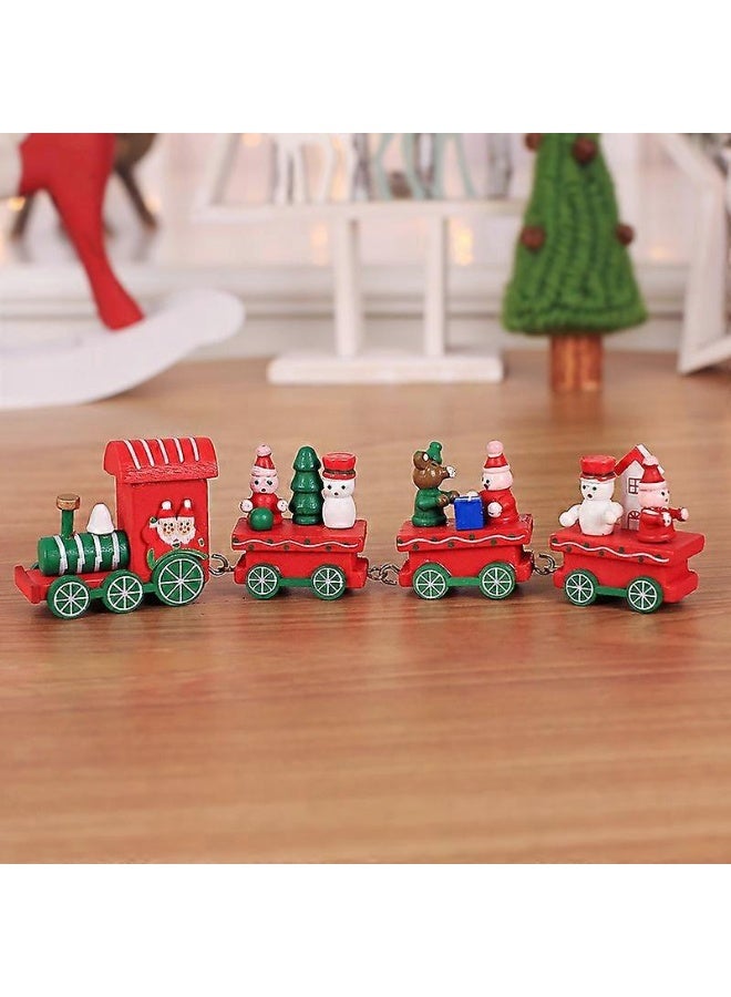شنطة هدايا الكريماس + ( شجرة كريسماس قماشية راقصة + قطار عيد الميلاد خشبي + فانوس سانتا بابا نويل مضئ ) - Image 4