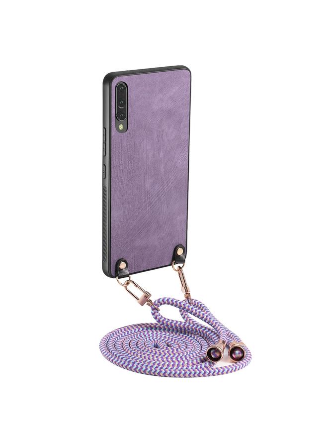 S-TOP Case For Samsung Galaxy A70 / A70s Vintage Leather PC Back Cover Phone Case with Crossbody Strap - Image 1