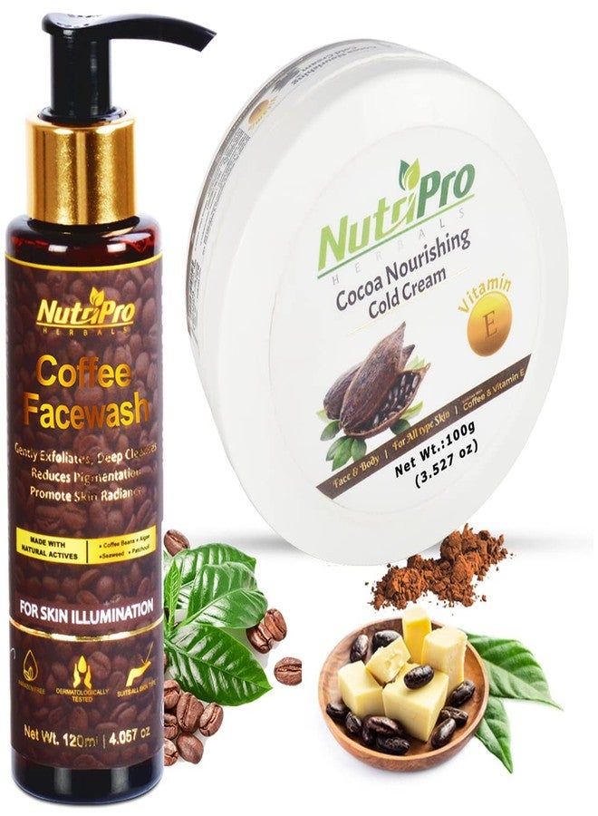 NutriPro Coffee Face Wash With Cocoa Nourishing Cold Cream 220 ML | Gently Exfoliates, Deep Cleanses | For Deep Moisturizing, Nourishment, And Protection | Reduces Pigmentation, Promote Skin Radiance - Image 1