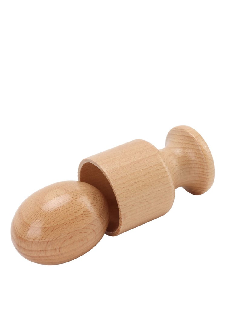 SOLARAE 2 PCS Egg Cup Puzzle Toy, Wooden Egg Cup Holders, Wooden Hen Eggs and Cup, Perfect for Kids Craft, Education Preschool Toys - Image 5