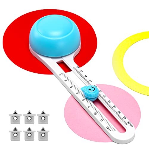 MyLifeUNIT Circle Cutter, Circular Rotary Cutter for Paper Crafts Scrapbooking (Included 6 Blades), Cutting Diameter 4 in to 12.6 in - Image 1