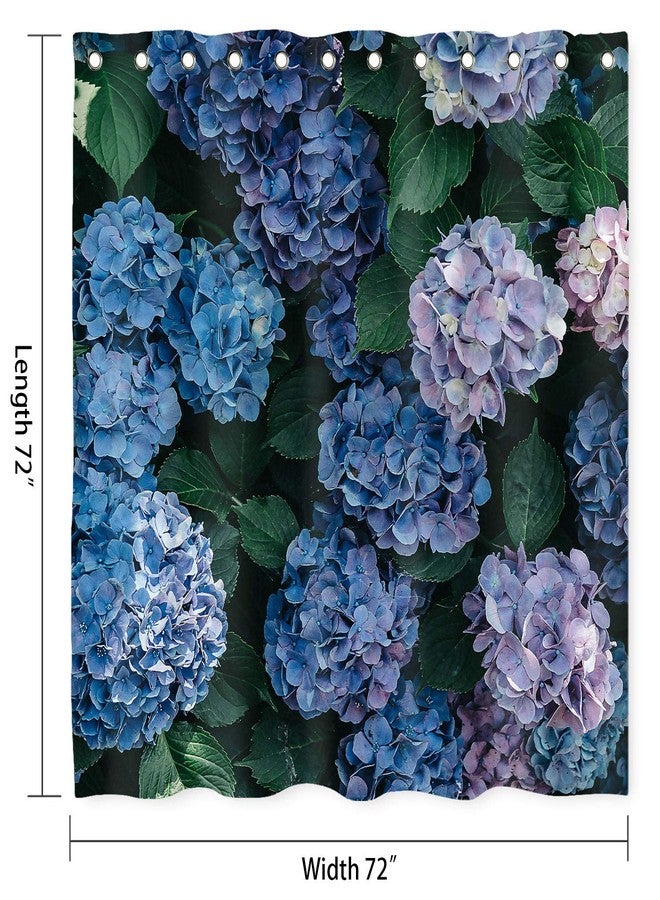 NTETSN Hydrangea Shower Curtain, Purple Balls Flowers Garden Plants Fabric Shower Curtain, Washable Upgrade Bath Curtain for Bathroom Accessories, 72 x 72 Inches, YLYYNT641 - Image 2