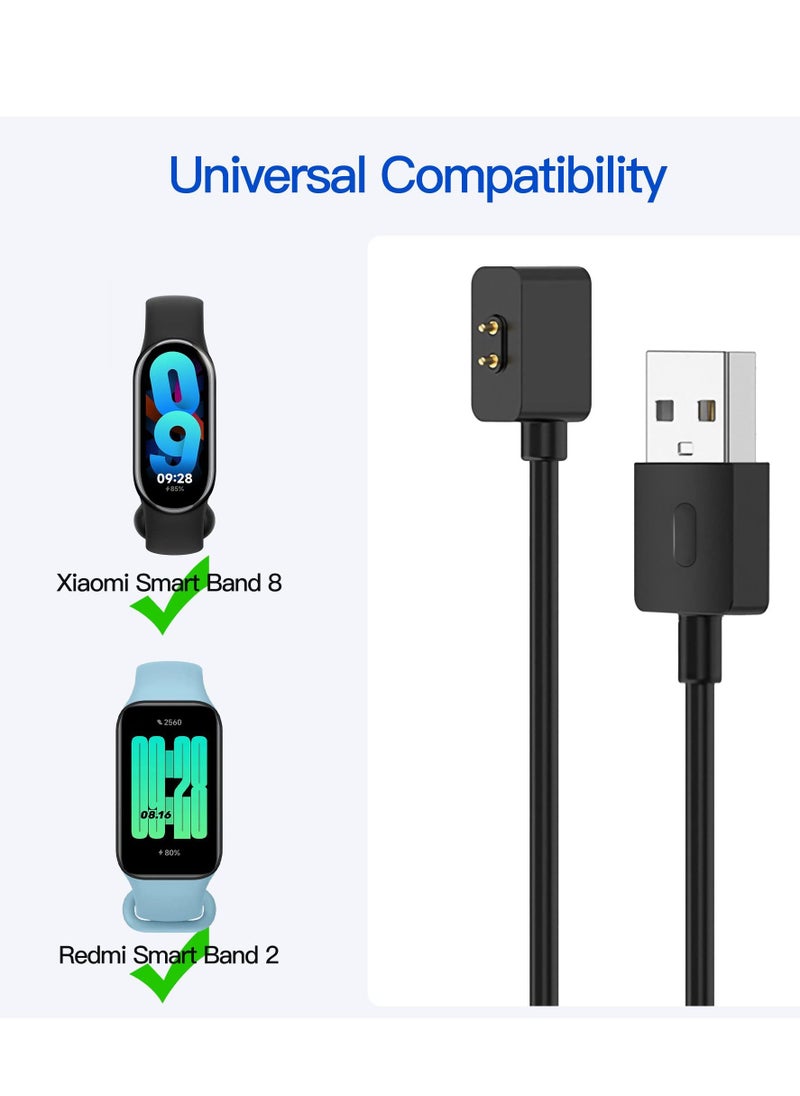 Excefore - USB Charger, Cable Compatible with Xiaomi Mi Band 8, Smartwatch Replacement USB Charger Adapter Charge Cord Charging Dock Compatible for Mi Band 8 Activity Fitness Tracker - Image 1