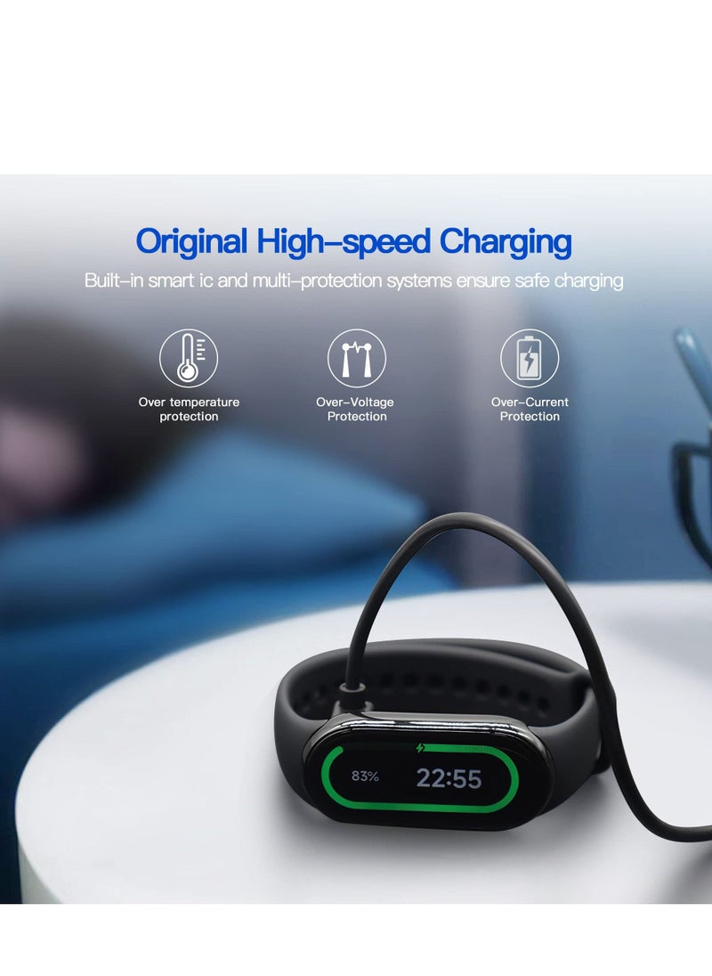 Excefore - USB Charger, Cable Compatible with Xiaomi Mi Band 8, Smartwatch Replacement USB Charger Adapter Charge Cord Charging Dock Compatible for Mi Band 8 Activity Fitness Tracker - Image 1