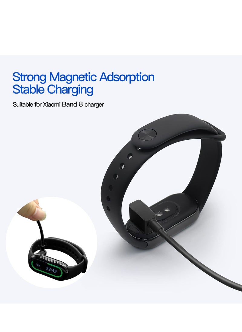 Excefore - USB Charger, Cable Compatible with Xiaomi Mi Band 8, Smartwatch Replacement USB Charger Adapter Charge Cord Charging Dock Compatible for Mi Band 8 Activity Fitness Tracker - Image 1