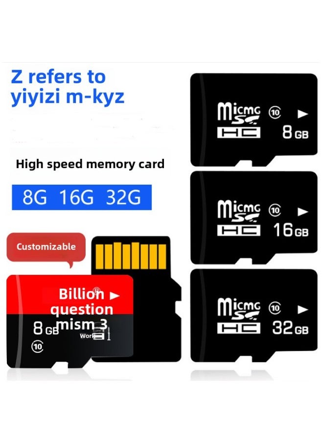 Direct 16g Memory Card 64g Driving Recorder C10 High-speed Storage Card 8g Mobile Phone Digital TF Card 32g-capacity:512GB High Speed C10 High Quality Version  - Image 1