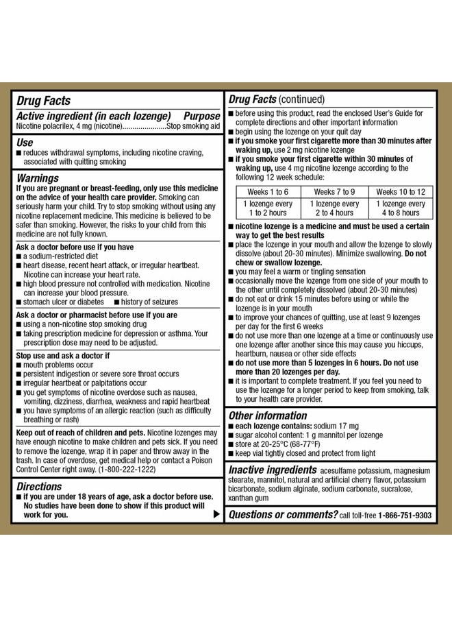GOODSENSE Nicotine Lozenge 4 mg, Reduce Nicotine Cravings and Stop Smoking with a Nicotine Replacement Therapy, 108 Count - Image 4