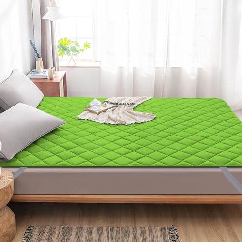 AVI 100% Waterproof & Dustproof Polyester Mattress Protector for Large Callifornia King Size Bed Mattress- with Elastic Bands (78" X 84",Mint Green) - Image 4