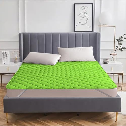 AVI 100% Waterproof & Dustproof Polyester Mattress Protector for Large Callifornia King Size Bed Mattress- with Elastic Bands (78" X 84",Mint Green) - Image 1