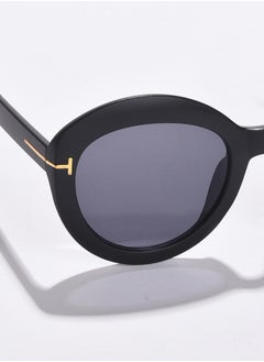 Haute Sauce Black Lens Black Oval Sunglasses  - Image 2