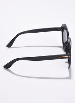 Haute Sauce Black Lens Black Oval Sunglasses  - Image 5