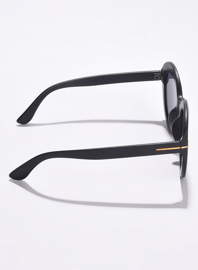 Haute Sauce Black Lens Black Oval Sunglasses  - Image 5