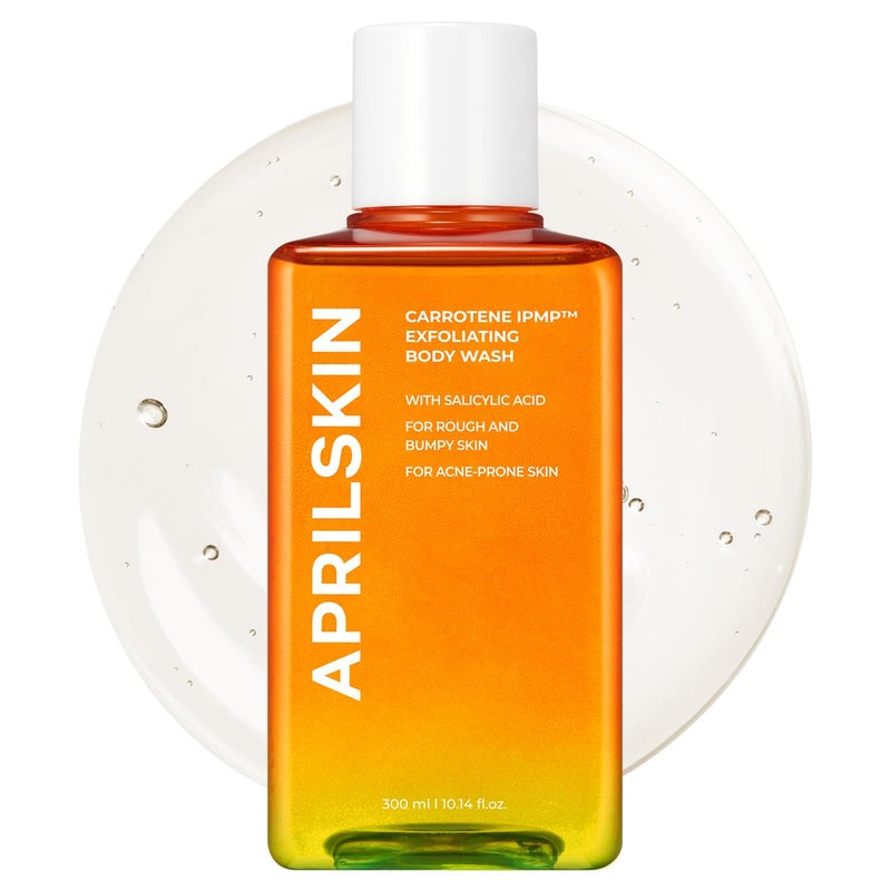 APRILSKIN Carrotene IPMPâ„¢ Exfoliating Body Wash | Salicylic Acid Body Wash Improve Rough & Bumpy Skin, Body Acne, Keratosis Pilaris with Niacinamide & Ceramides | Vegan & Cruelty-free | 10.14 fl.oz - Image 1