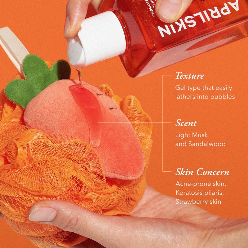 APRILSKIN Carrotene IPMPâ„¢ Exfoliating Body Wash | Salicylic Acid Body Wash Improve Rough & Bumpy Skin, Body Acne, Keratosis Pilaris with Niacinamide & Ceramides | Vegan & Cruelty-free | 10.14 fl.oz - Image 2