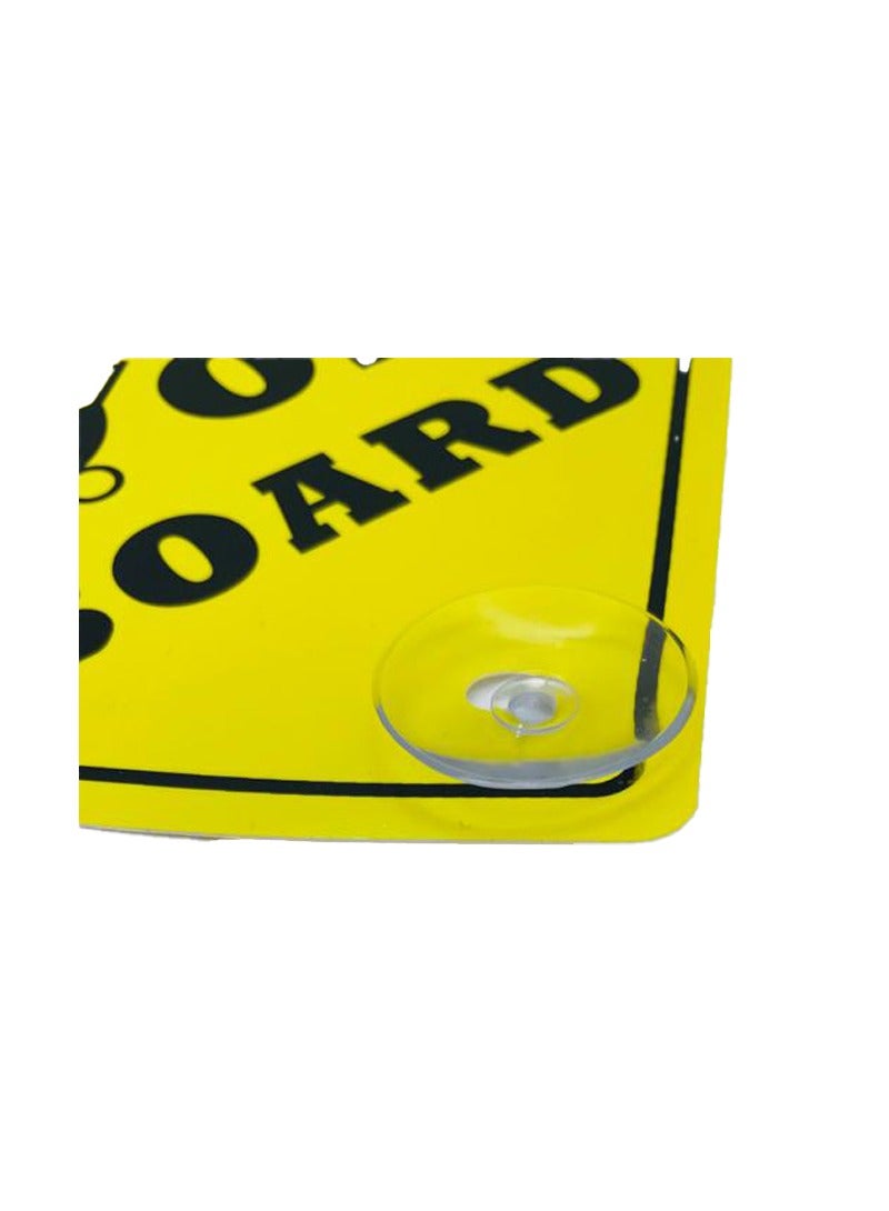 إيتالو لافتة سيارة للأطفال على متن الطائرة مع كوب شفط للنافذة الخلفية للسيارة العاكسة للأطفال ملصق تحذيري للسلامة مناسب عالمي - Image 4