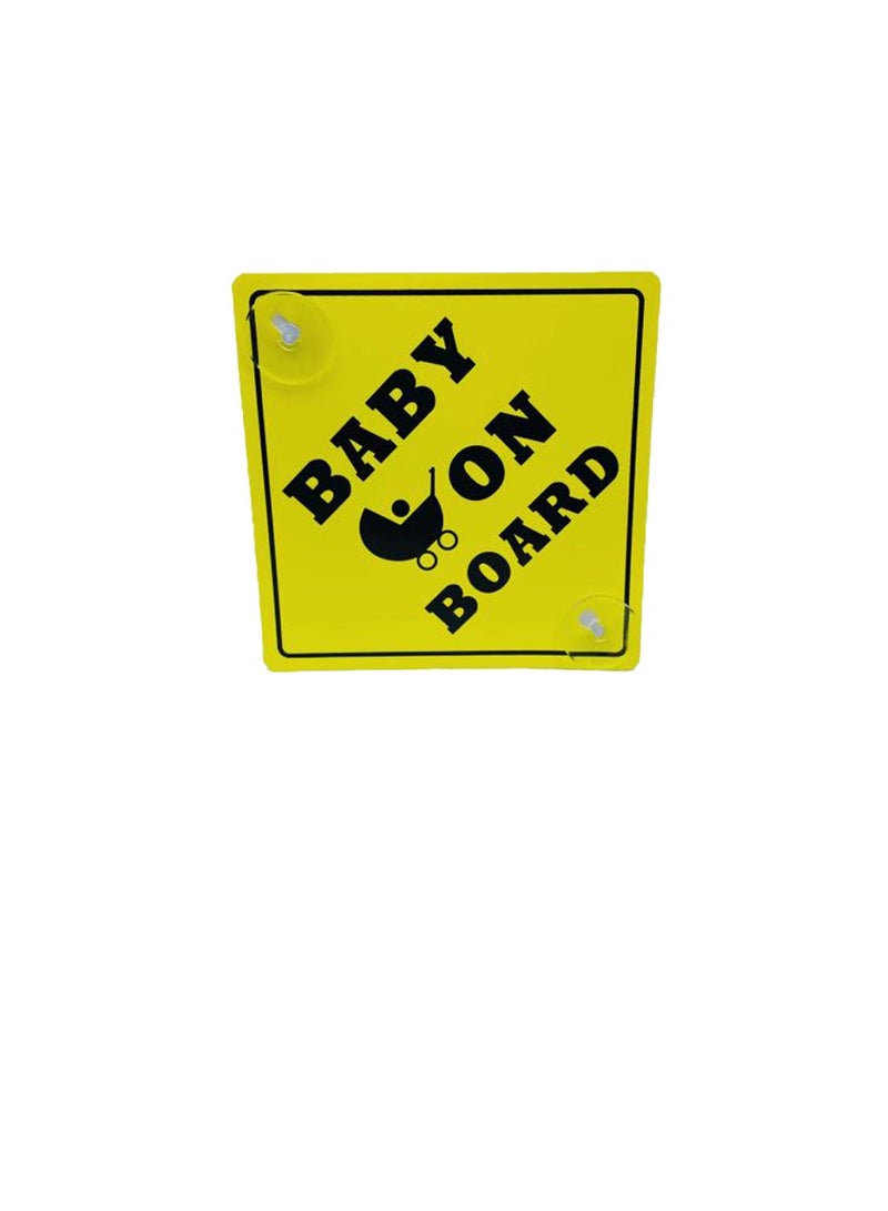 إيتالو لافتة سيارة للأطفال على متن الطائرة مع كوب شفط للنافذة الخلفية للسيارة العاكسة للأطفال ملصق تحذيري للسلامة مناسب عالمي - Image 2