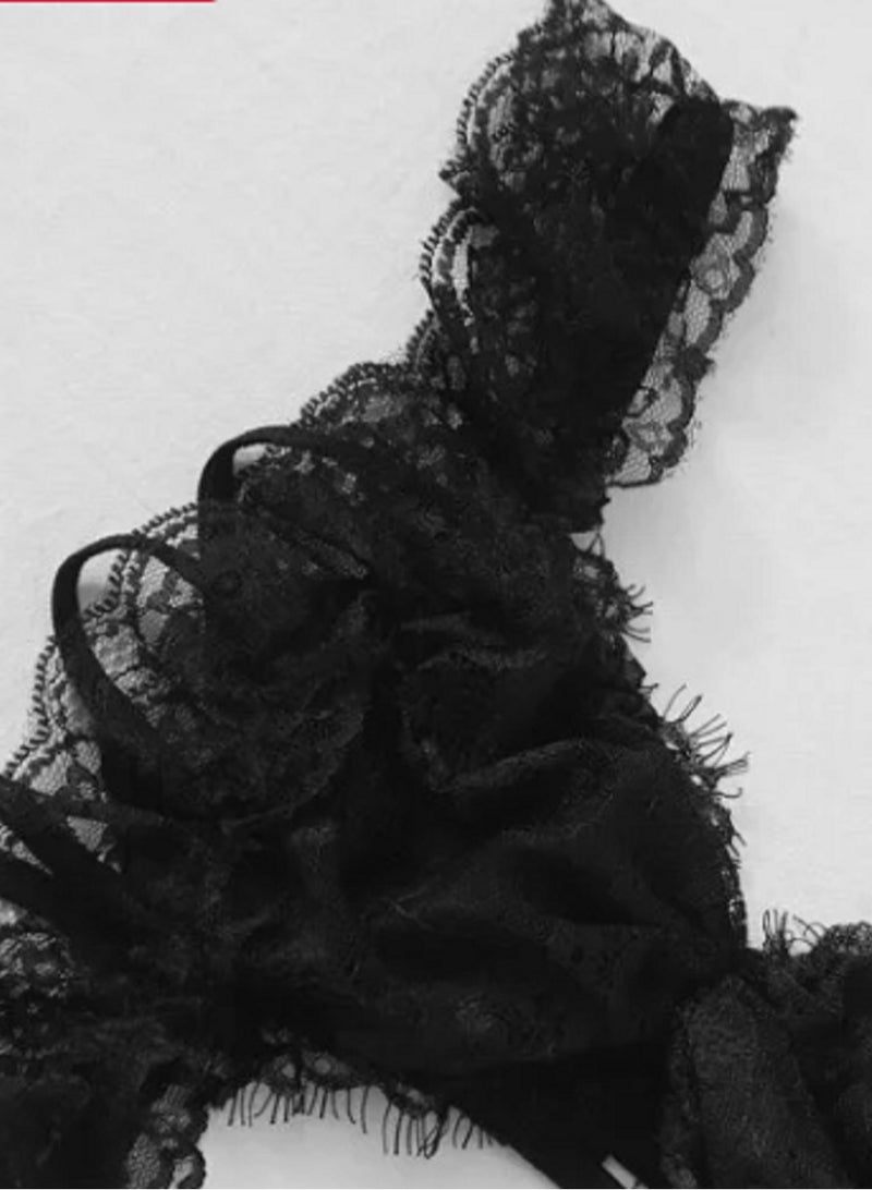 MANIKAN Manikan tulle and lace mesh bodysuit with cufflinks  - Image 2