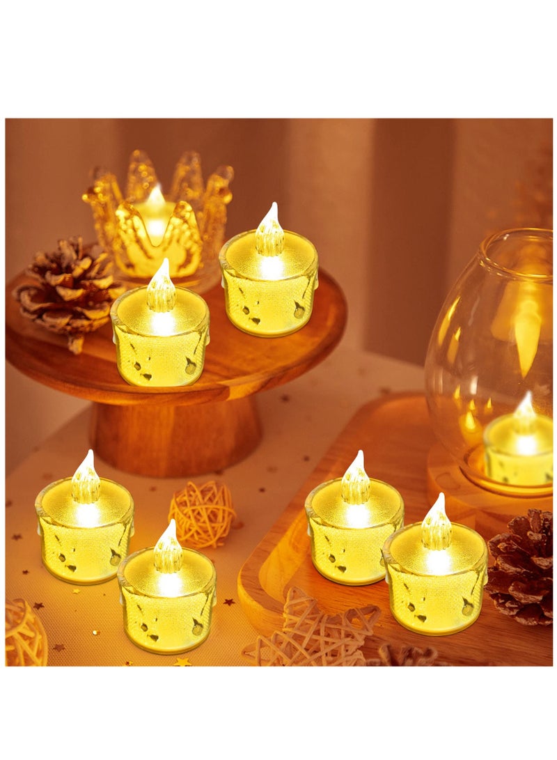 Excefore LED Tea Lights Candles, 24 Pack Flameless Led Tealights Battery Operated Fake Electric Candles Decoration for Party Wedding Birthday Mother's Day Gifts, Batteries Include - Image 1