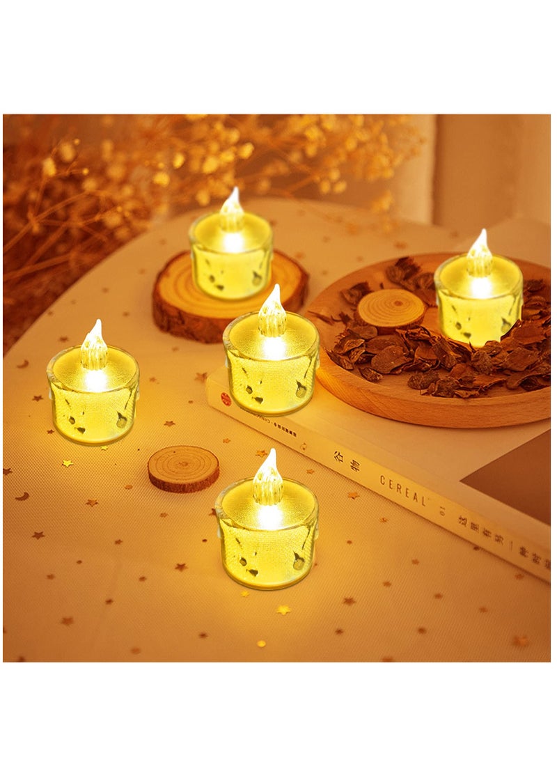 Excefore LED Tea Lights Candles, 24 Pack Flameless Led Tealights Battery Operated Fake Electric Candles Decoration for Party Wedding Birthday Mother's Day Gifts, Batteries Include - Image 2