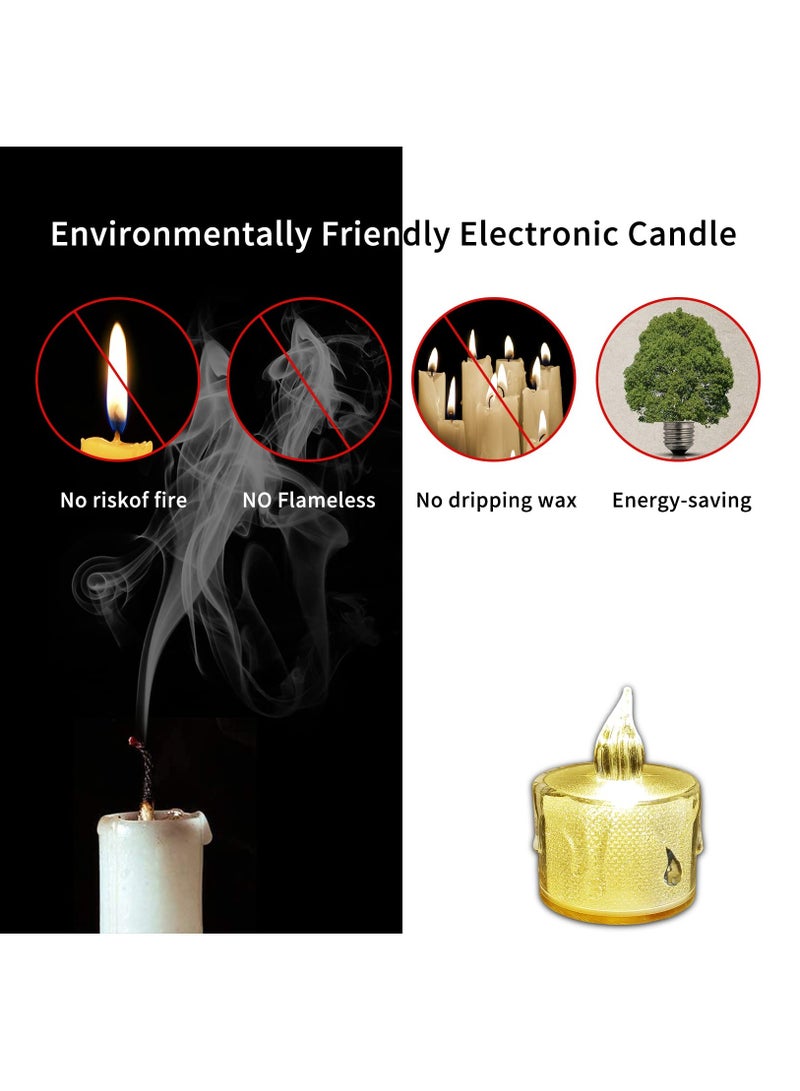 Excefore LED Tea Lights Candles, 24 Pack Flameless Led Tealights Battery Operated Fake Electric Candles Decoration for Party Wedding Birthday Mother's Day Gifts, Batteries Include - Image 4