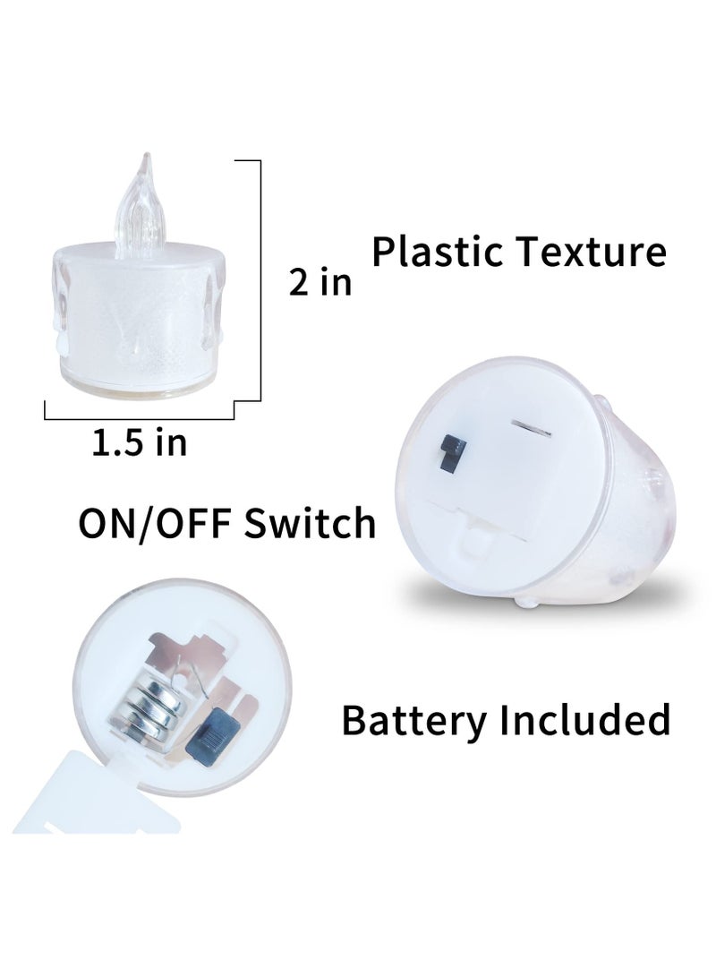 Excefore LED Tea Lights Candles, 24 Pack Flameless Led Tealights Battery Operated Fake Electric Candles Decoration for Party Wedding Birthday Mother's Day Gifts, Batteries Include - Image 3