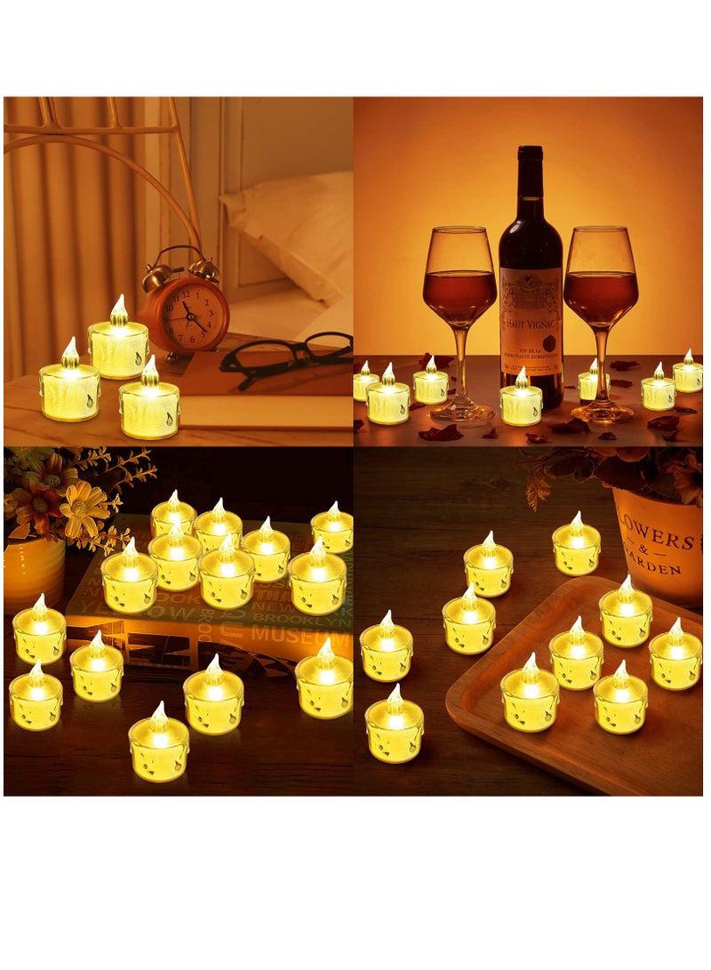 Excefore LED Tea Lights Candles, 24 Pack Flameless Led Tealights Battery Operated Fake Electric Candles Decoration for Party Wedding Birthday Mother's Day Gifts, Batteries Include - Image 5