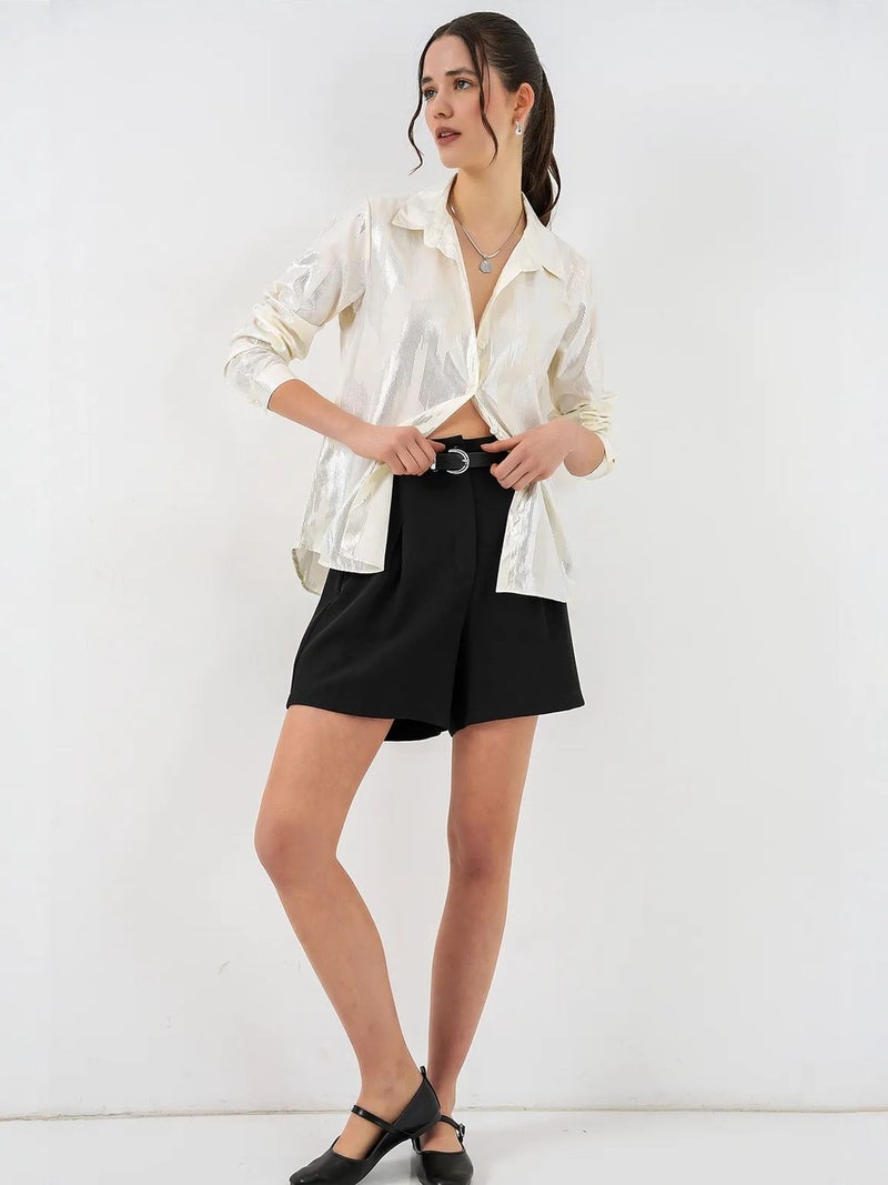 BIG DART BDART Oversized Abstract Print Button-Front Shirt - Image 2