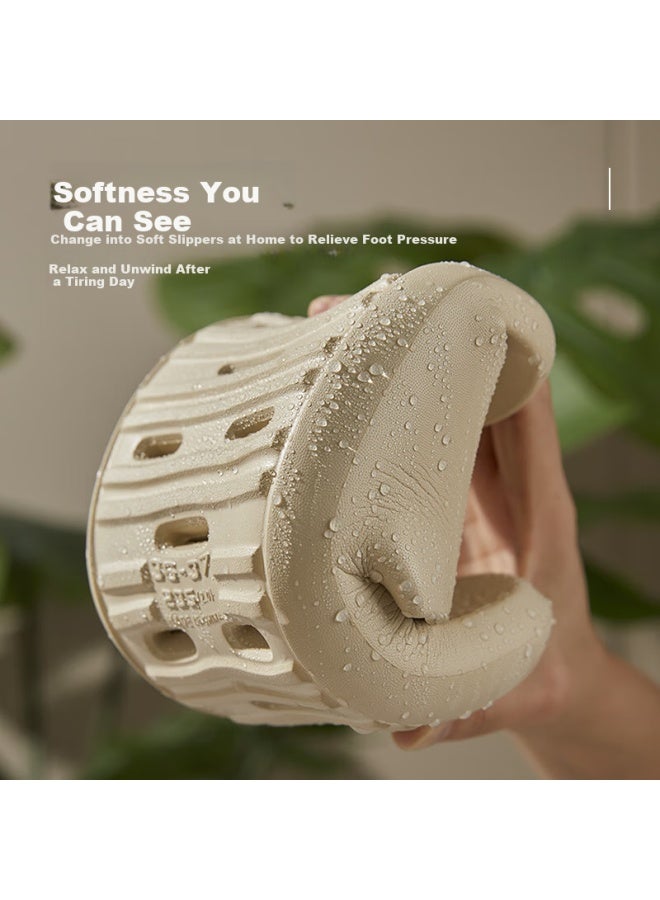 GUOLUOFEI Guoluofei Men's Summer Hollow Out Slipper Bathroom Shower Anti-slip Indoor Cool Slippers Green 36-37  - Image 2