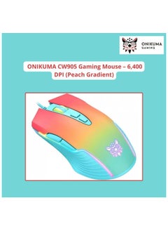 onikuma ONIKUMA CW905 Gaming Mouse – 6,400 DPI (Peach Gradient)  - Image 1