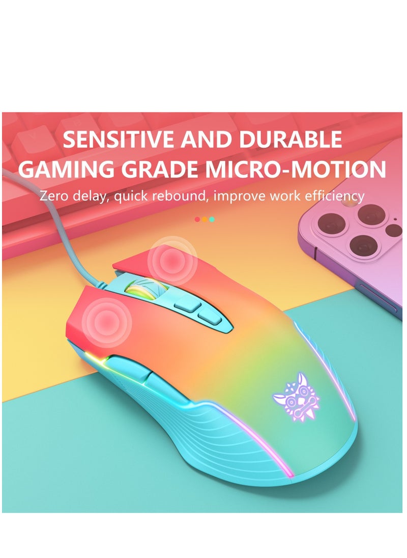 onikuma - ONIKUMA CW905 Gaming Mouse – 6,400 DPI (Peach Gradient) - Image 1