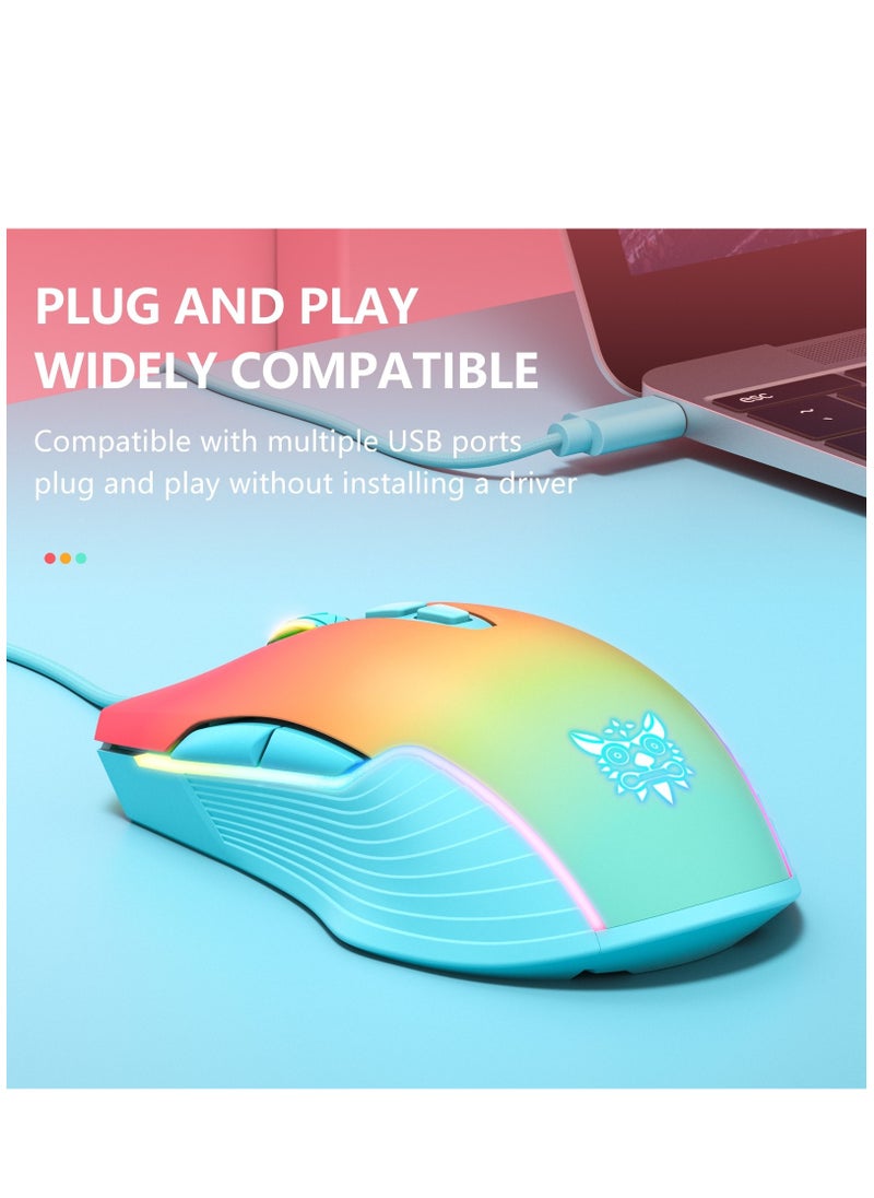 onikuma - ONIKUMA CW905 Gaming Mouse – 6,400 DPI (Peach Gradient) - Image 1