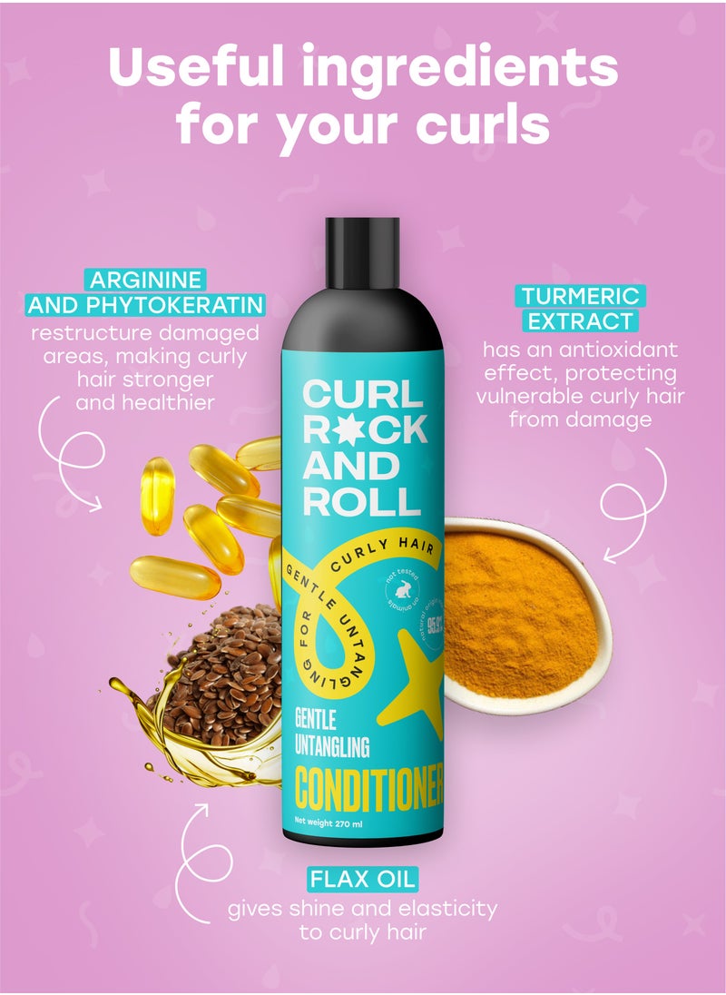CURL ROCK AND ROLL Curl Rock and Roll Hair Conditioner - Moisturizes and Detangles - Paraben-Free & Sulfate-Free, 270 ml  - Image 5