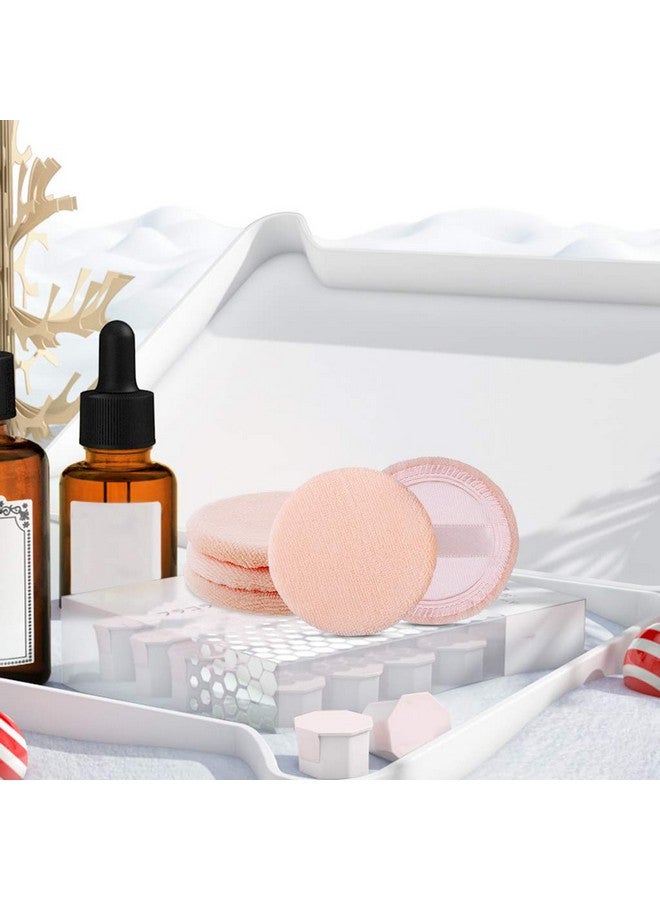 JimKing 5X Powder Puff, Applicator Cotton Round Makeup Powder Sponge, Air Cushion Puff With Ribbon, Face Powder Puffs For Loose And Foundation,3.15 Inch (Orange) - Image 2